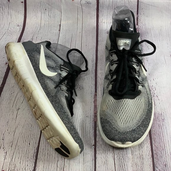 Nike Other - Nike Free RN 2017 Wolf Grey Running Sneakers SZ 12